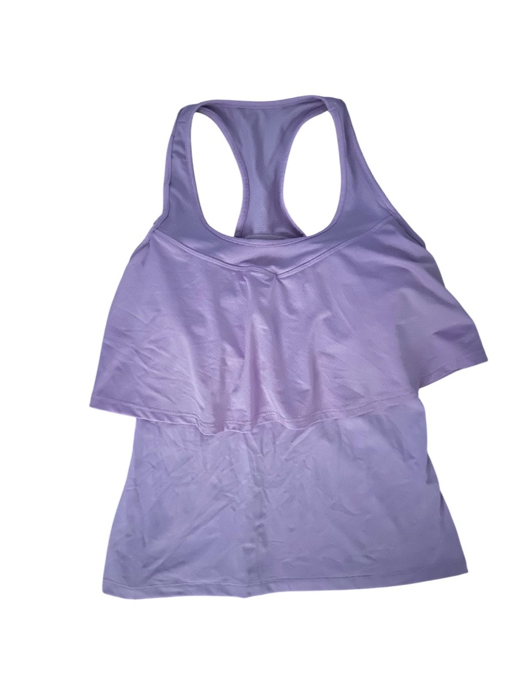 Fabletics Lilac Racerback Layered Purple Tank Top
